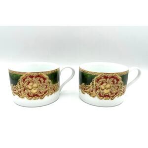 Two American Atelier NOEL Cups #3399 Christmas Pattern READ